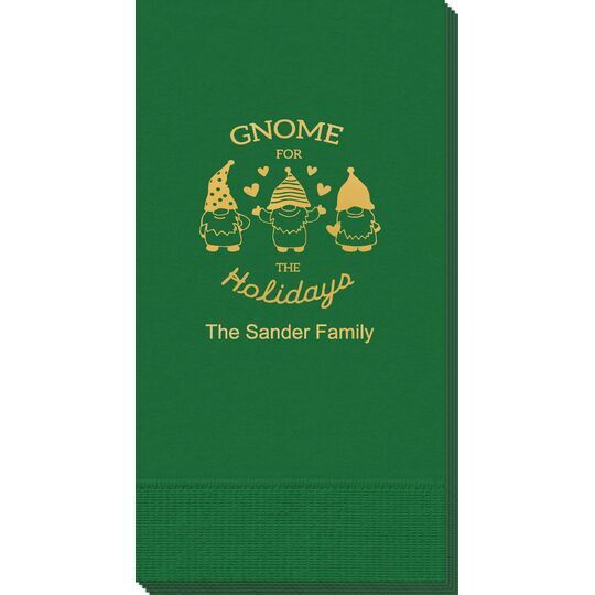 Gnome For The Holidays Guest Towels